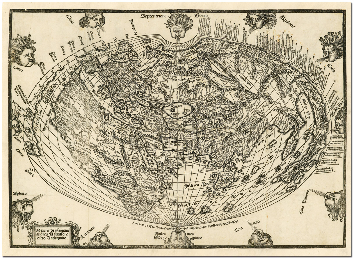 Vavassore, world map