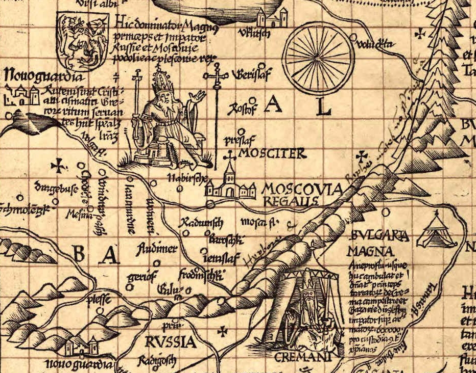 Марцін Вальдзеемюлер. Carta Marina. 1516 г. Фрагмент.