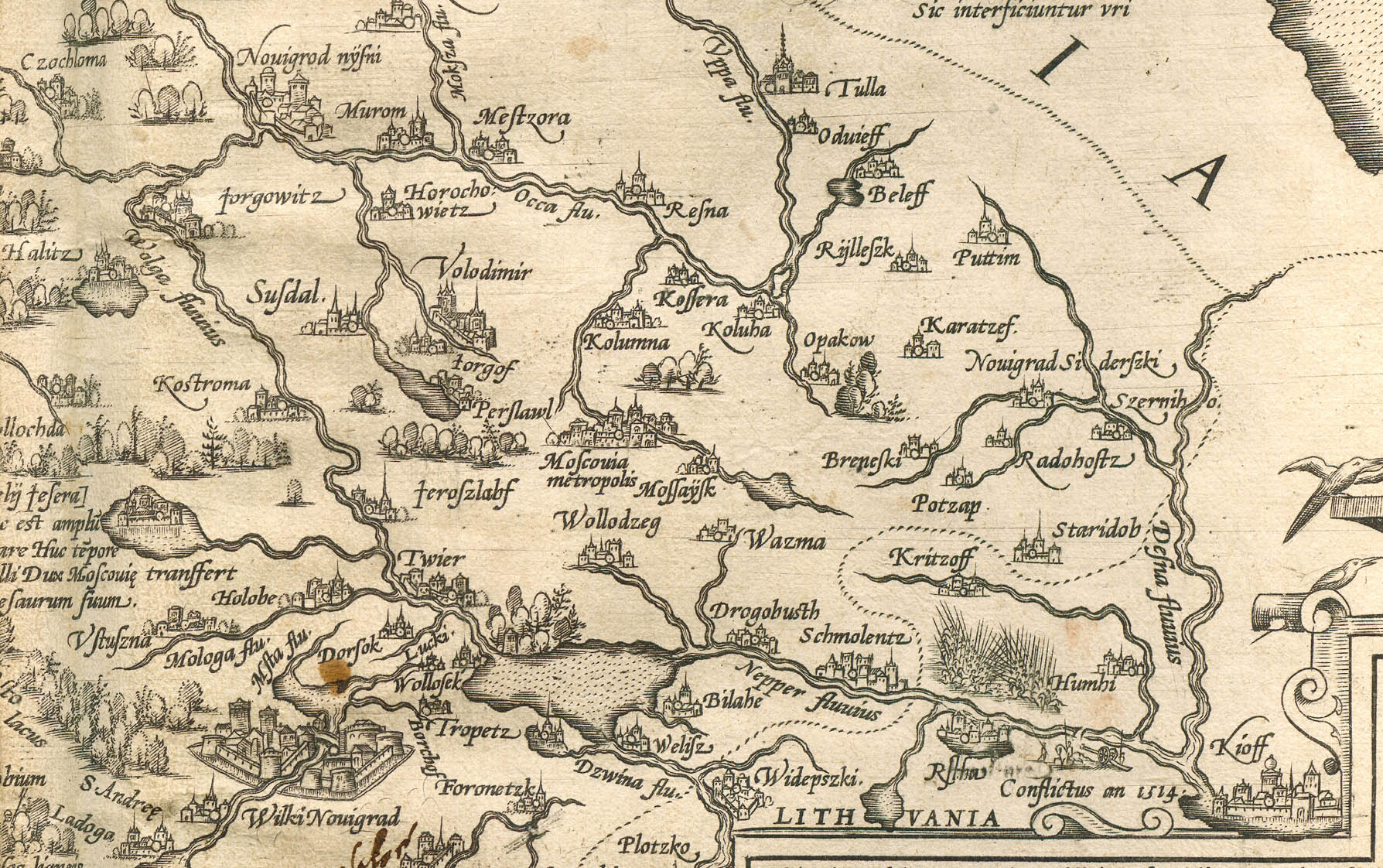 Вид-Ляцкий. Карта Московии, 1570