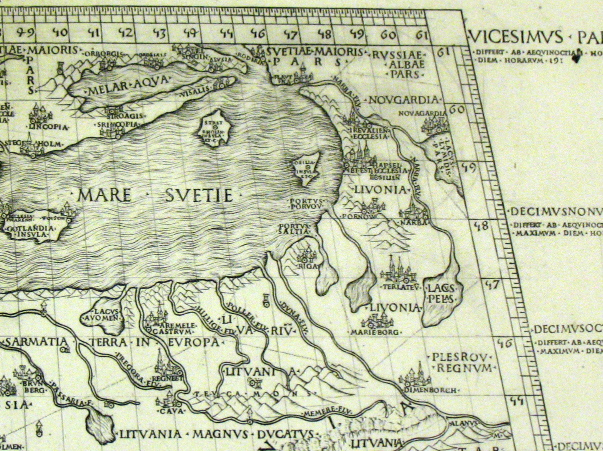 Николай Кузанский. Карта Центральной Европы, 1491