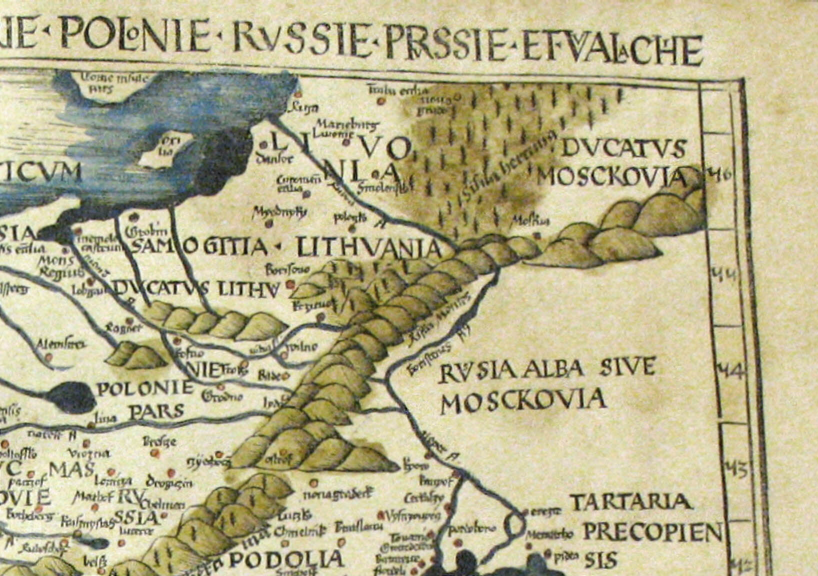 Вальдзеемюллер. Tabula Moderna Sarmatie..., 1513
