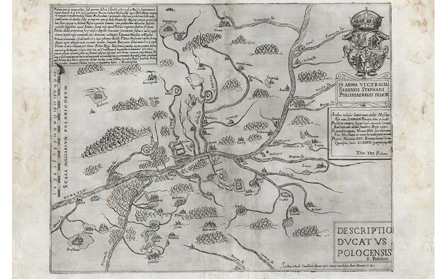 Станіслаў Пахаловіч карта Полацка 1580