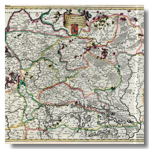карта великого княжества литовского