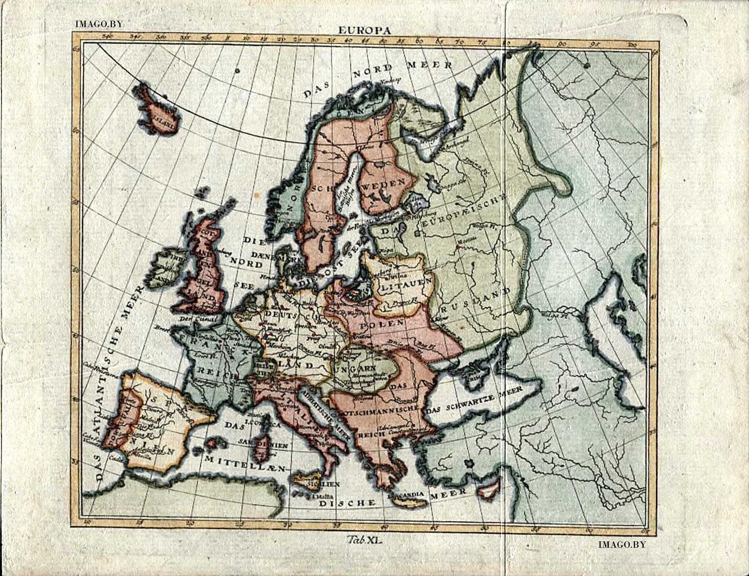 Карта Европы 1815